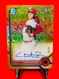 Christian Roa 2022 Bowman Chrome 1st #CPA-CRA Gold Shimmer Refractor Auto #35/50