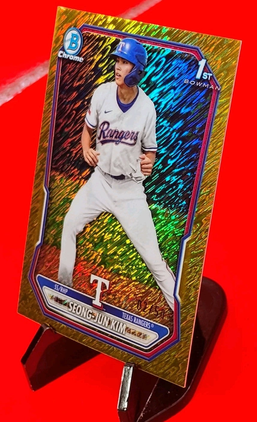 Seong Jun-Kim 2026 Bowman Chrome #BCP-45 Gold Shimmer Refractor #02/50 Jersey #