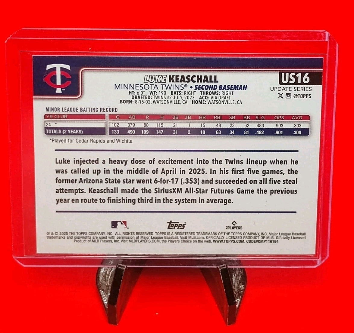 Luke Keaschall 2025 Topps Update Series #US16 Jack O' Lantern 🎃 HoloFoil Rookie