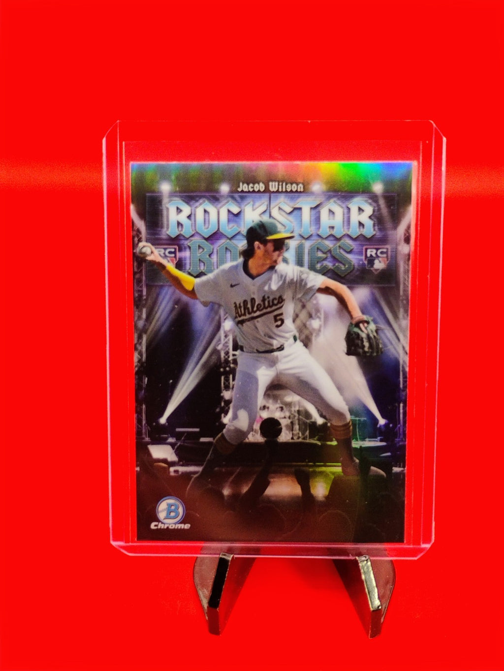Jacob Wilson 2025 Bowman Chrome Rockstar Rookies Refractor #RR-16 Oakland A’s