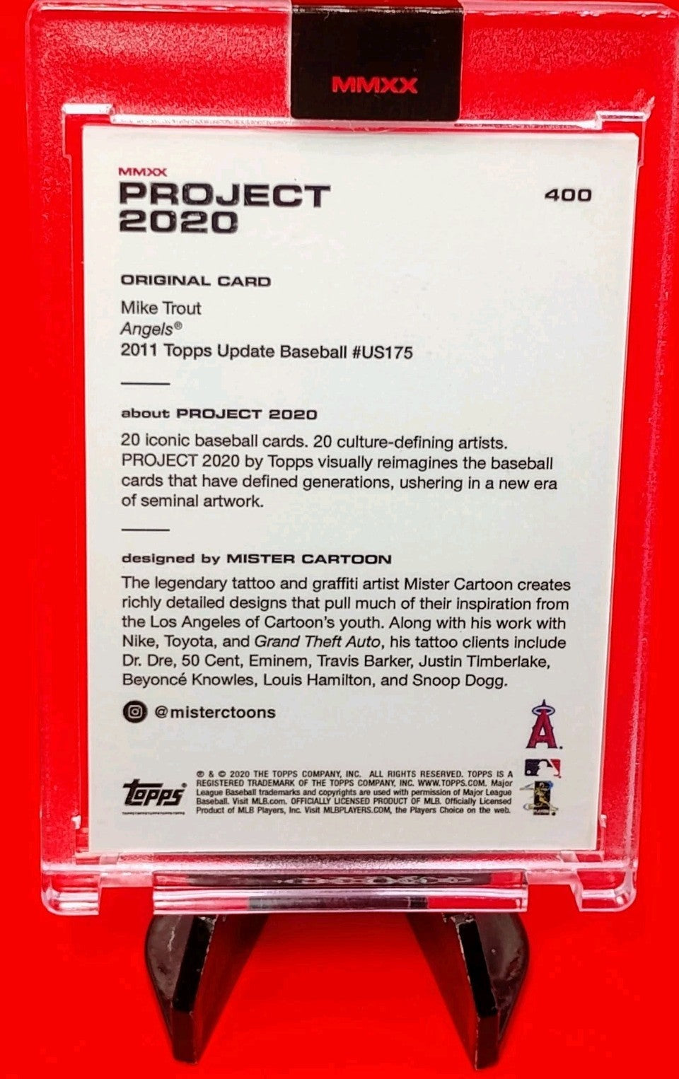Mike Trout Topps Project 2020 #400 - Topps Update #US175 By Mister Cartoon 🔥