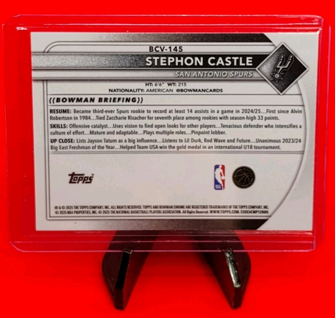 Stephon Castle 2025 Bowman Chrome #BCV-145 Reptilian Refractor