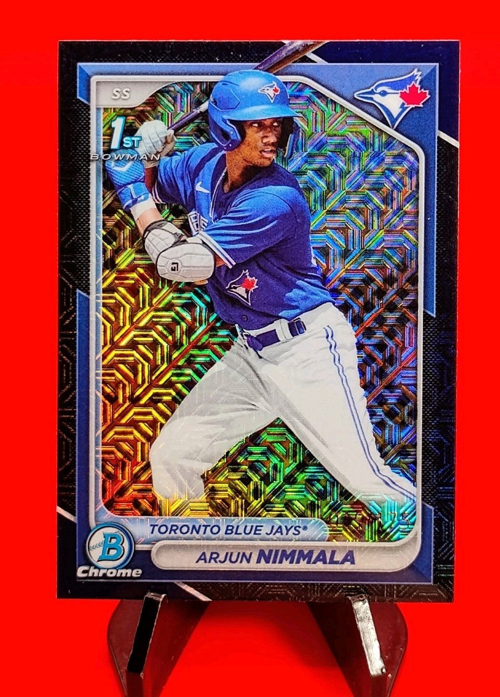 Arjun Nimmala 2024 Bowman Chrome 1st #BCP-142 Navy Mojo Refractor #19/175 💎🔥