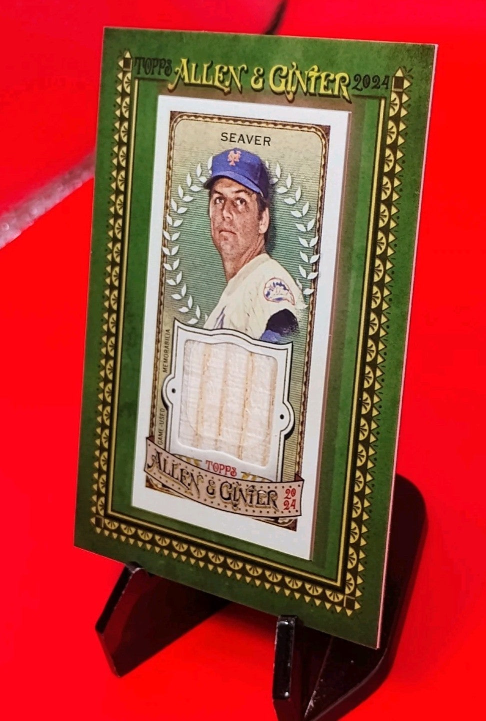 Tom Seaver 2024 Topps Allen & Ginter Mini Framed Relic #MFR-TS (Bat) Mets Legend