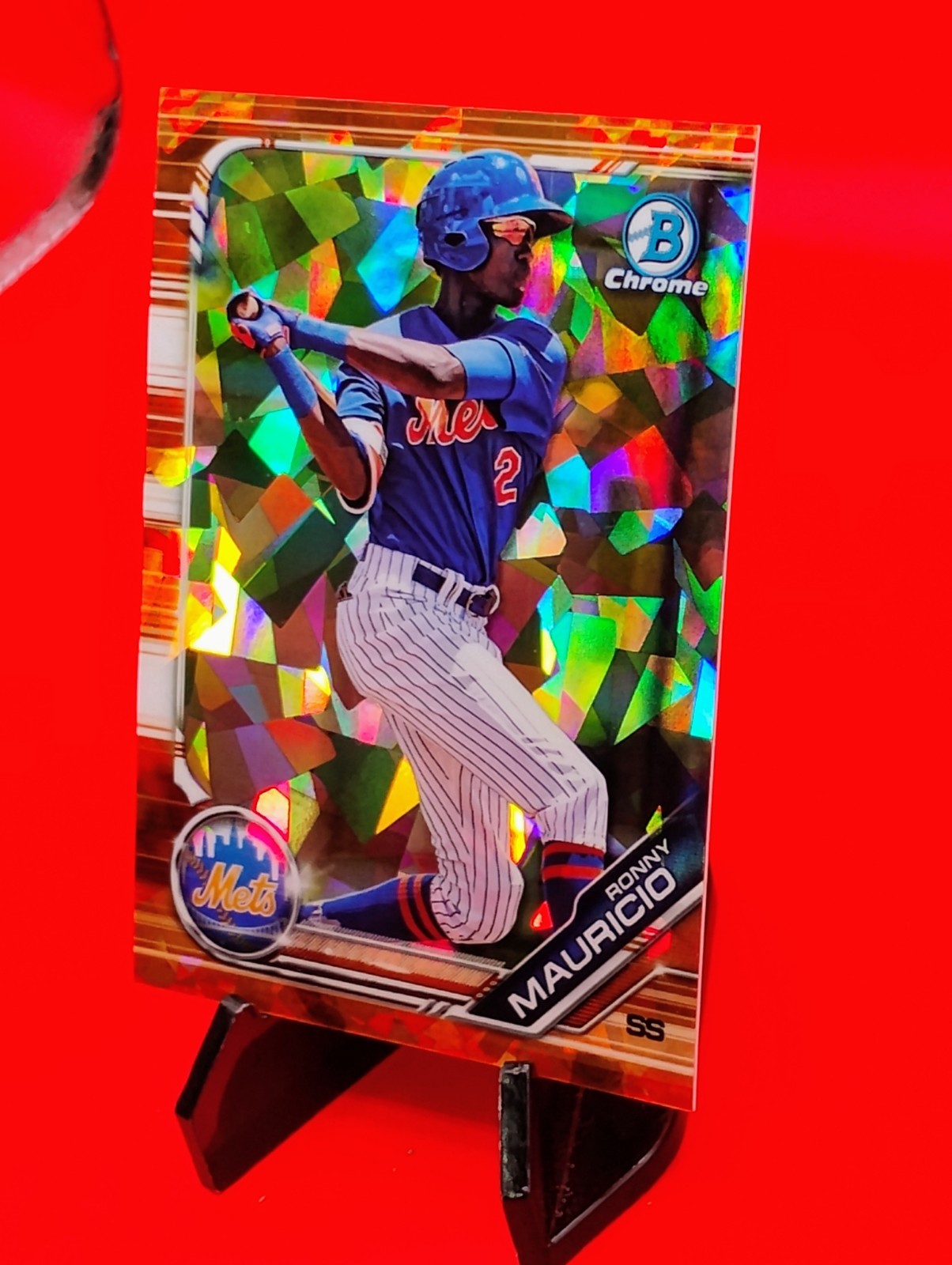Ronny Mauricio 2019 Bowman Draft Chrome Sapphire #BDC-62 Orange Sapphire #9/25