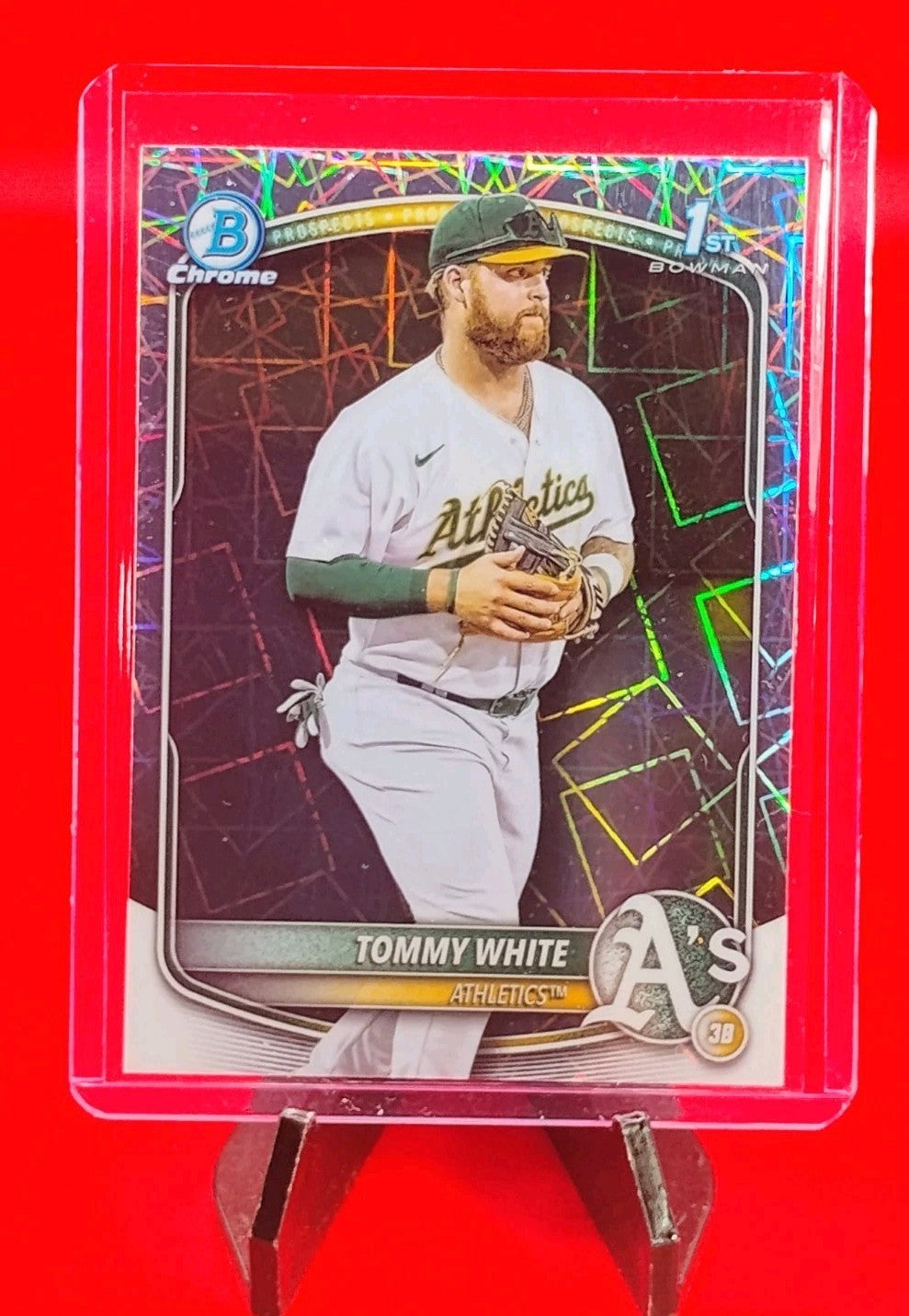 Tommy White 2025 Bowman Chrome 1st Bowman #BCP-251 Lazer Refractor 🔥