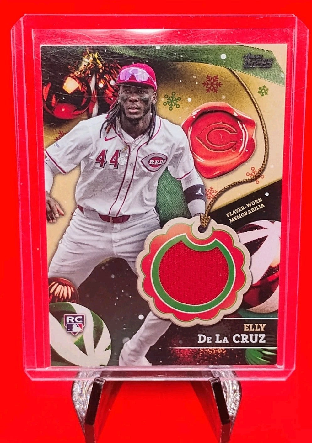 Elly De La Cruz 2024 Topps Holiday Player Worn Relic Rookie Patch #RC-ED Reds 🔥