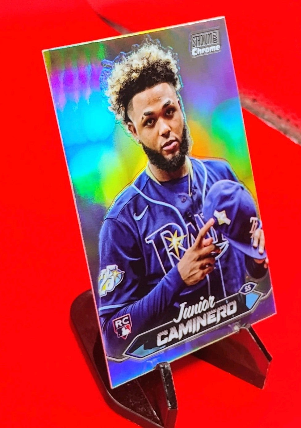 2024 Topps Stadium Club - Junior Caminero #223 Chrome Refractor (RC)
