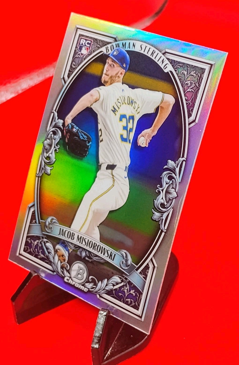 Jacob Misiorowski 2026 Bowman Chrome #BST-13 Bowman Sterling Rookie Refractor