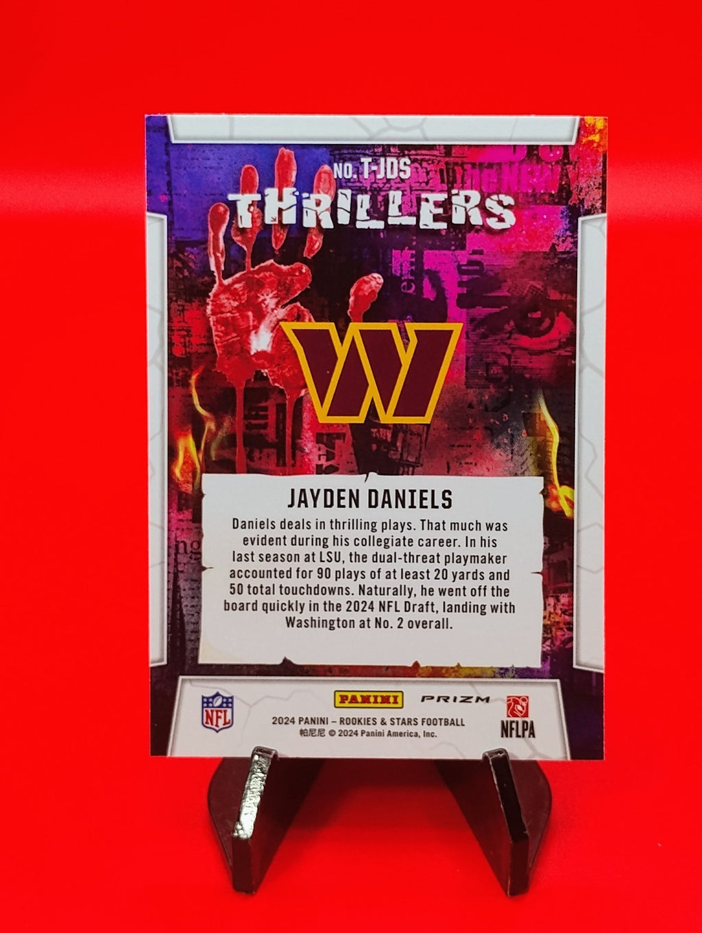 Jayden Daniels 2024 Rookies & Stars Thrillers Insert #T-JDS Silver Prizm RC 🔥💎