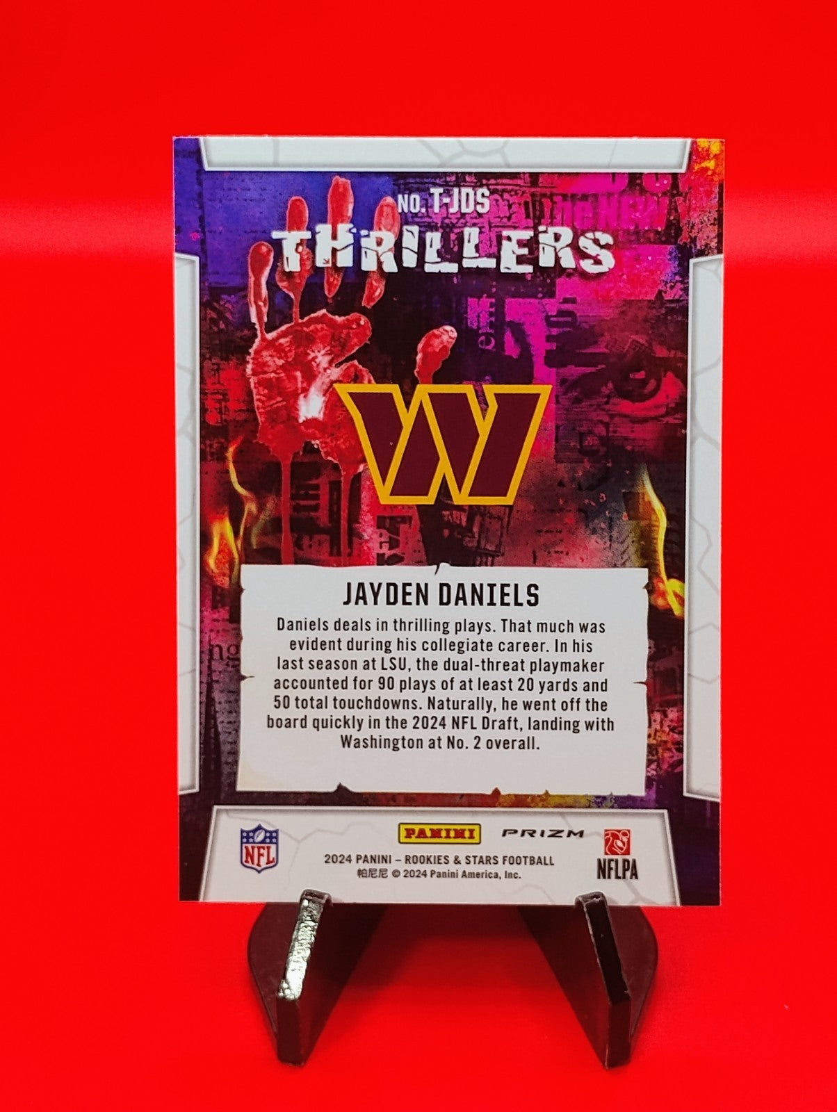Jayden Daniels 2024 Rookies & Stars Thrillers Insert #T-JDS Silver Prizm RC 🔥💎