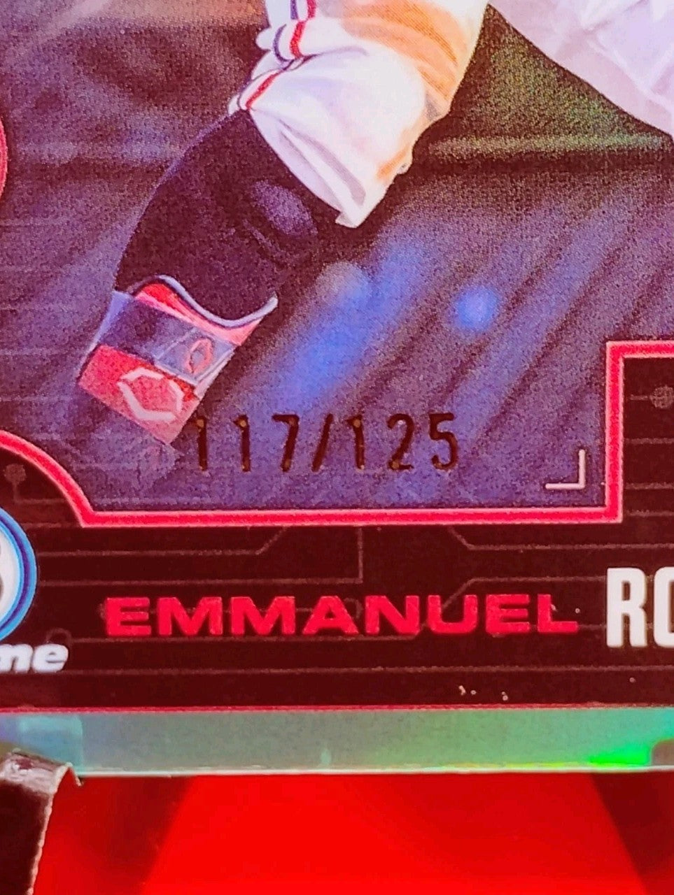 Emmanuel Rodriguez 2025 Bowman Scouts Top 100 #BTP-26 Aqua Refractor #117/125 🔥