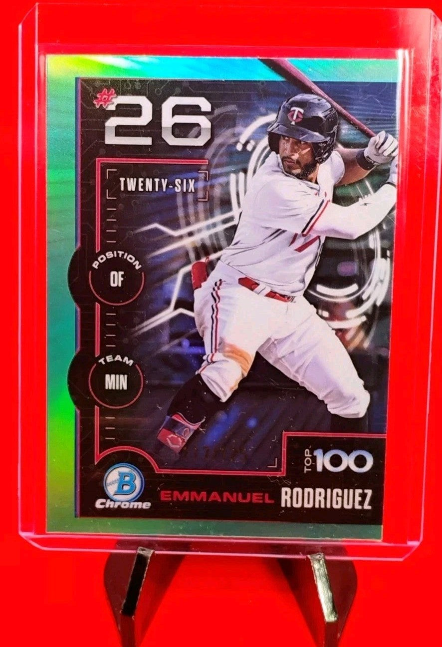 Emmanuel Rodriguez 2025 Bowman Scouts Top 100 #BTP-26 Aqua Refractor #117/125 🔥
