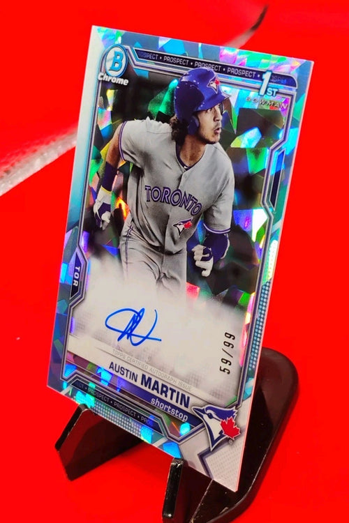Austin Martin 2021 Bowman Sapphire Aqua  Ice Refractor Auto #BSPA-AM #59/99 🔥🔥