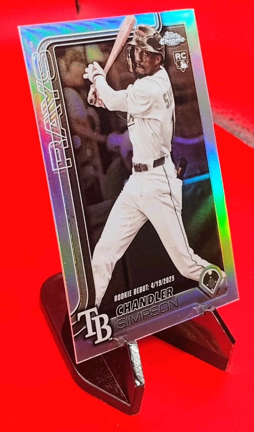 Chandler Simpson 2025 Topps Chrome Update RC #USC17 Sepia Refractor - TB Rays RC