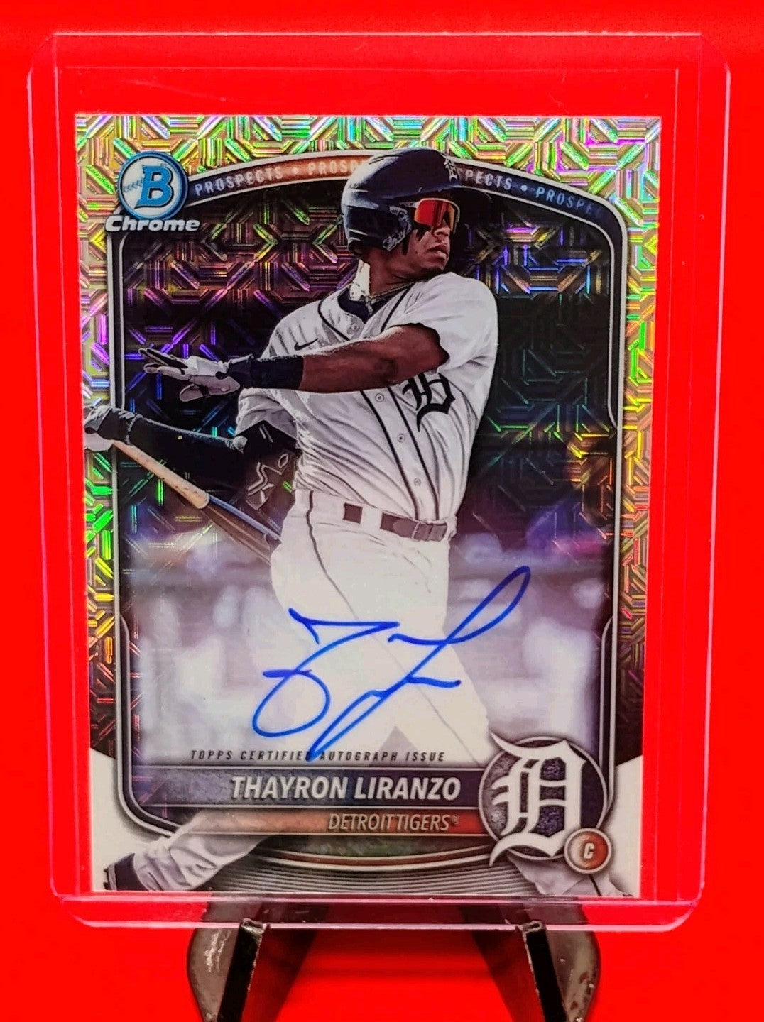 Thayron Liranzo 2025 Bowman Chrome #BMA-TL  Mega Mojo Auto - Detroit Tigers 🔥
