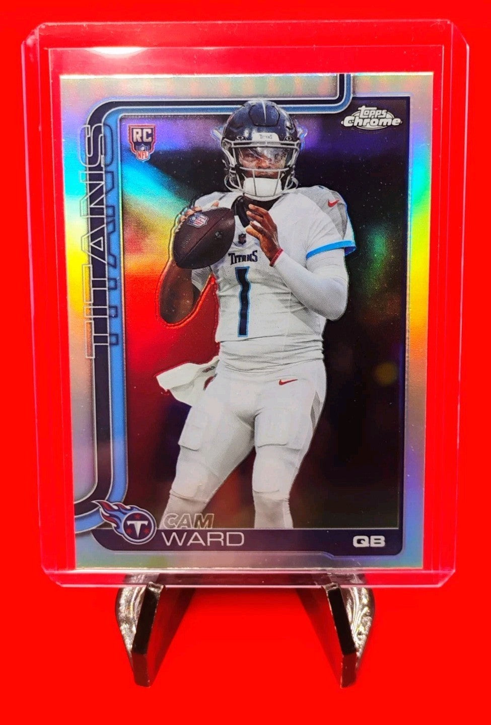 Cam Ward 2025 Topps Chrome Football RC #314 Silver Refractor Titans Rookie QB 💎