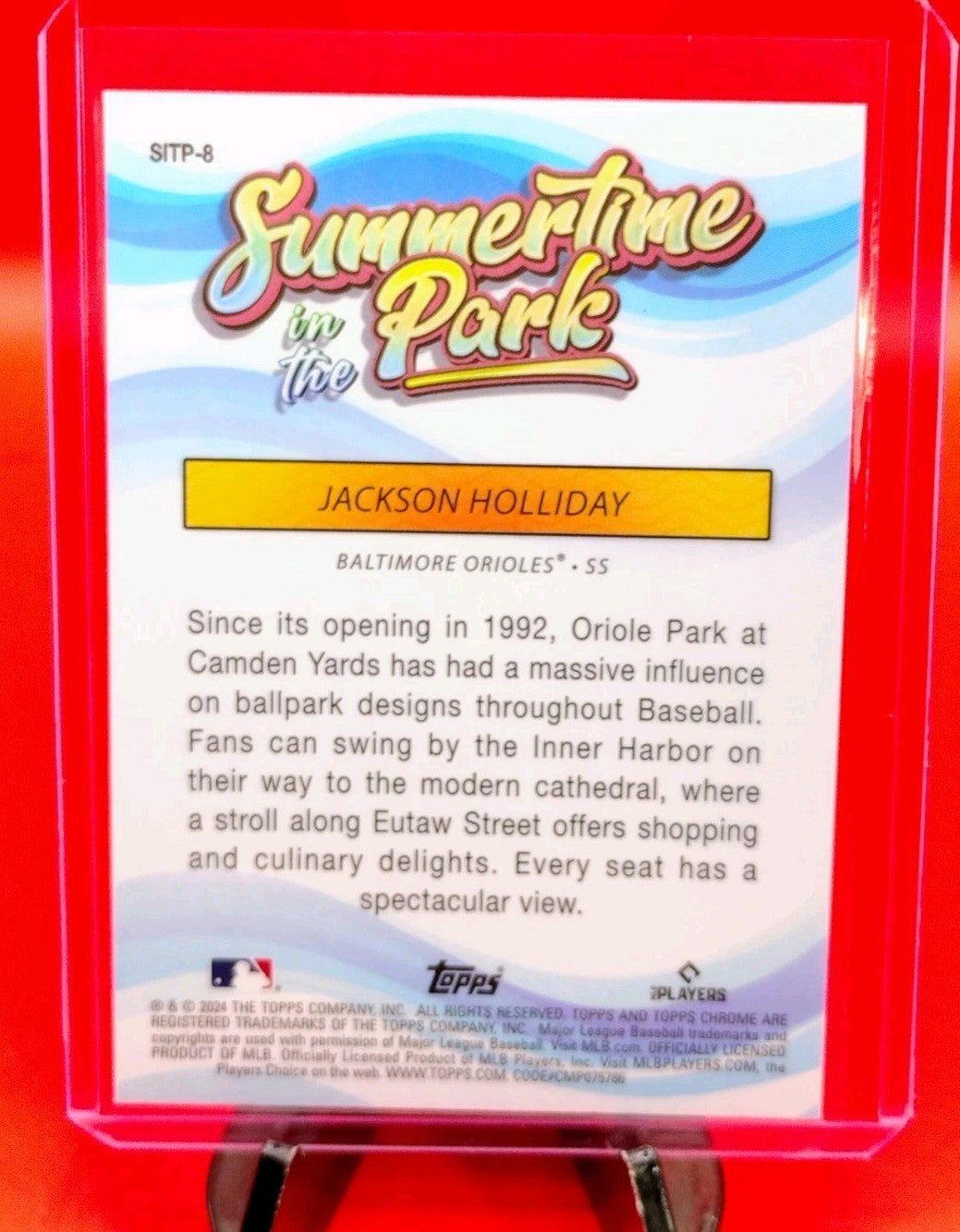 Jackson Holliday 2024 Topps Chrome Summer in the Park Refractor RC #SITP-8 🔥