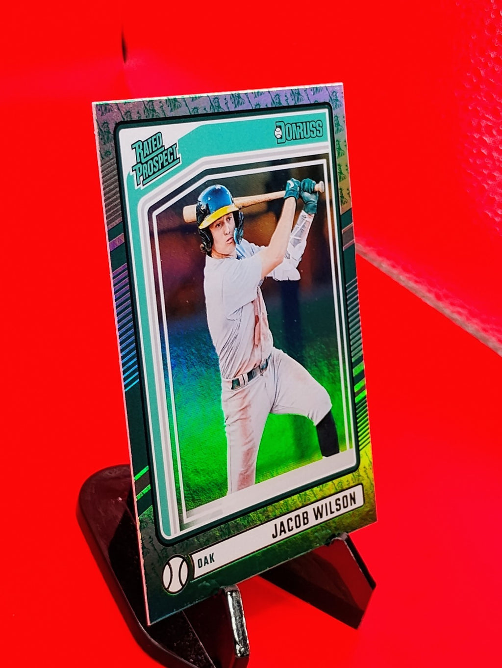 Jacob Wilson 2024 Panini Donruss Rated Rookie #181 SSP Liberty 🗽 Emoji HoloFoil