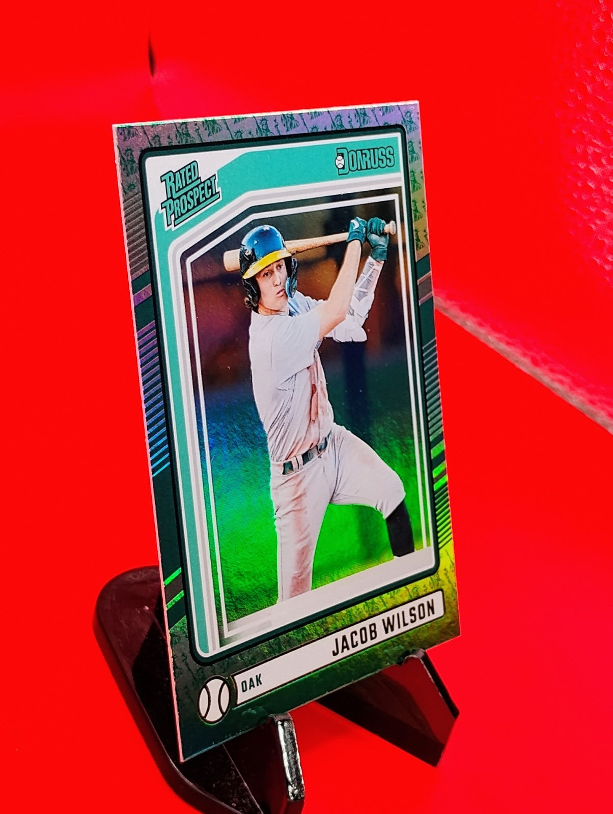 Jacob Wilson 2024 Panini Donruss Rated Rookie #181 SSP Liberty 🗽 Emoji HoloFoil