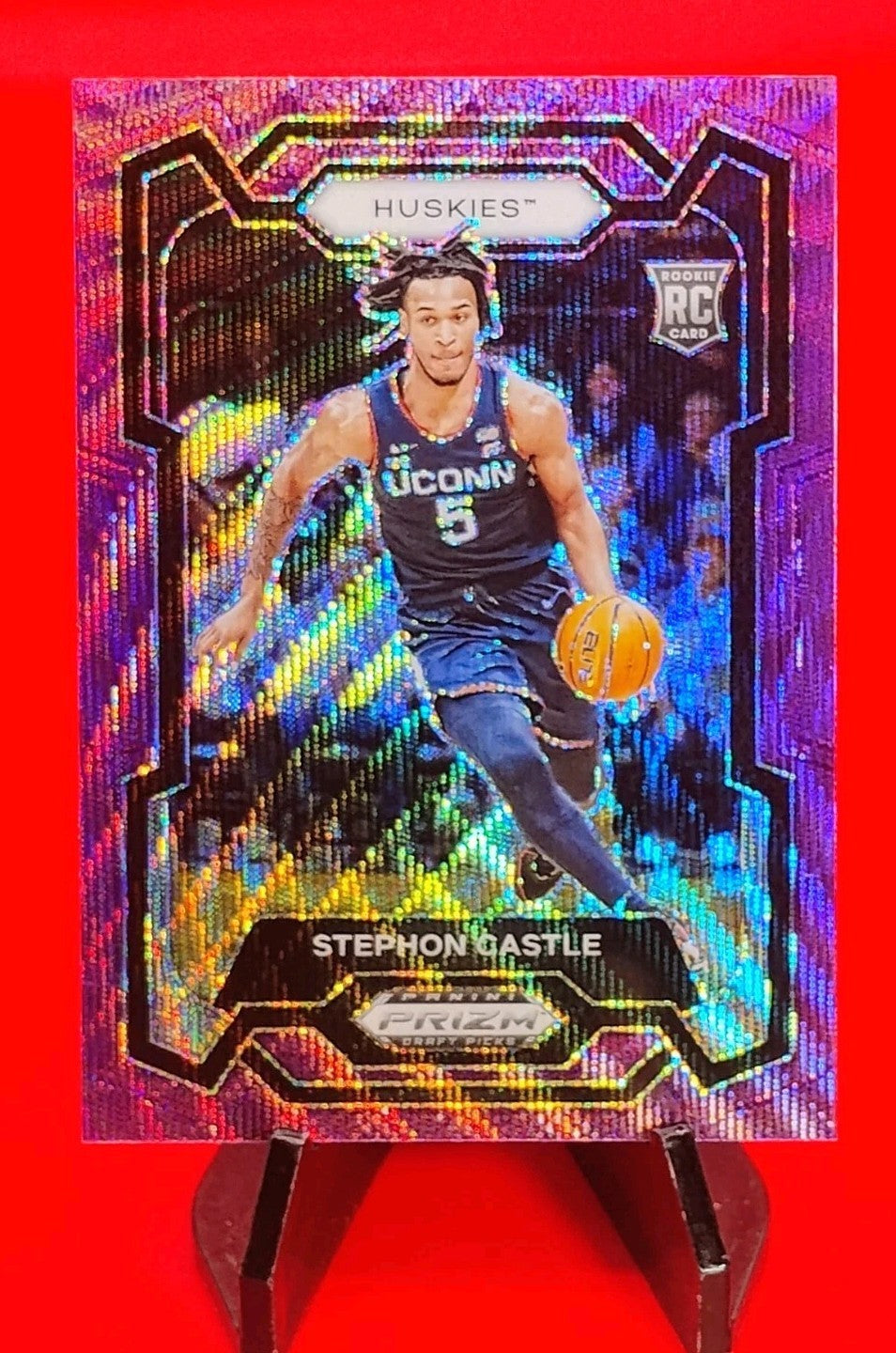 Stephon Castle 2024 Prizm Draft Picks Basketball RC #17 Purple Wave Prizm ROTY?