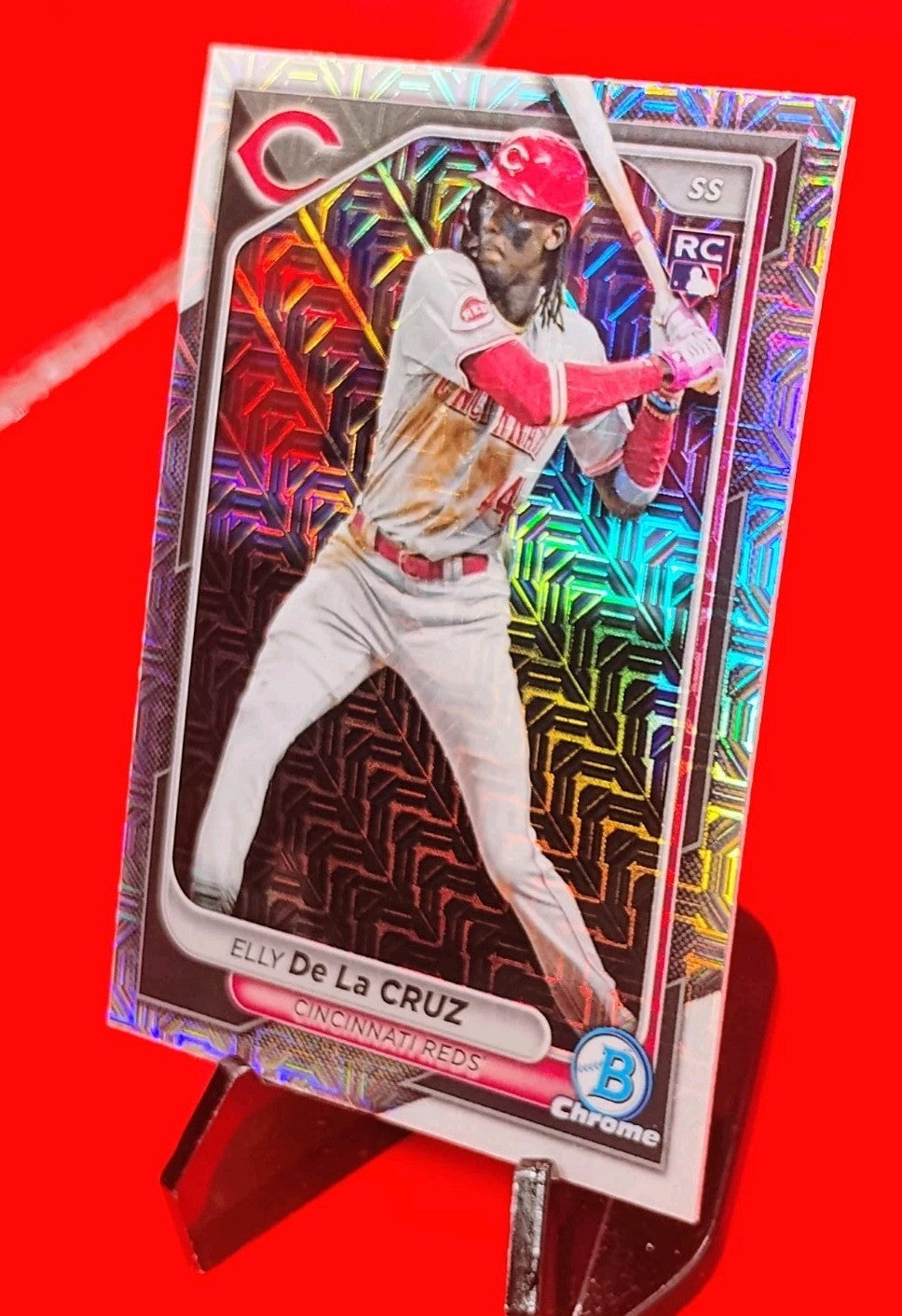 Elly De La Cruz 2024 Bowman Chrome RC #42 MegaBox Mojo Refractor Cincinnati Reds