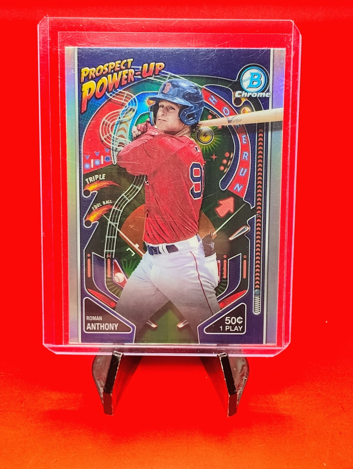 Roman Anthony 2024 Bowman Chrome Prospect Power-Up (RC) Refractor #PP-13 Red Sox