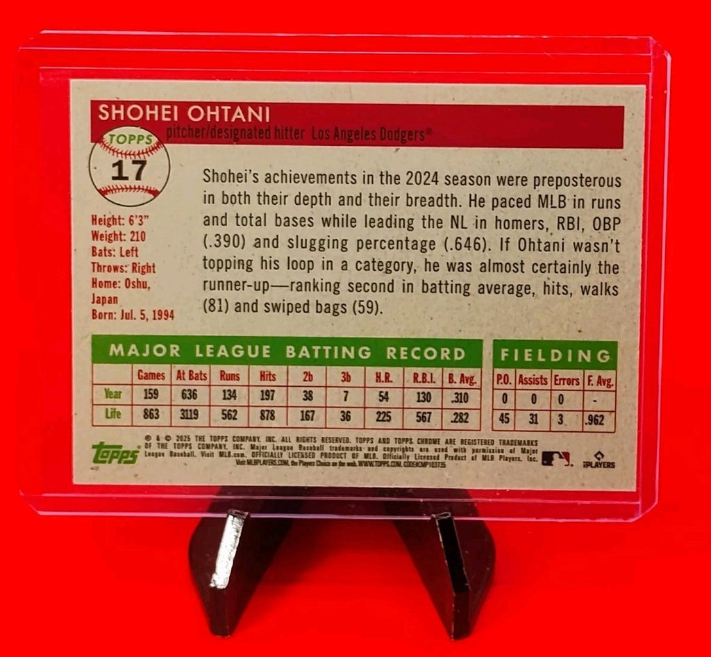 Shohei Ohtani 2025 Topps Chrome Platinum #17  Prism Refractor - Dodgers MVP