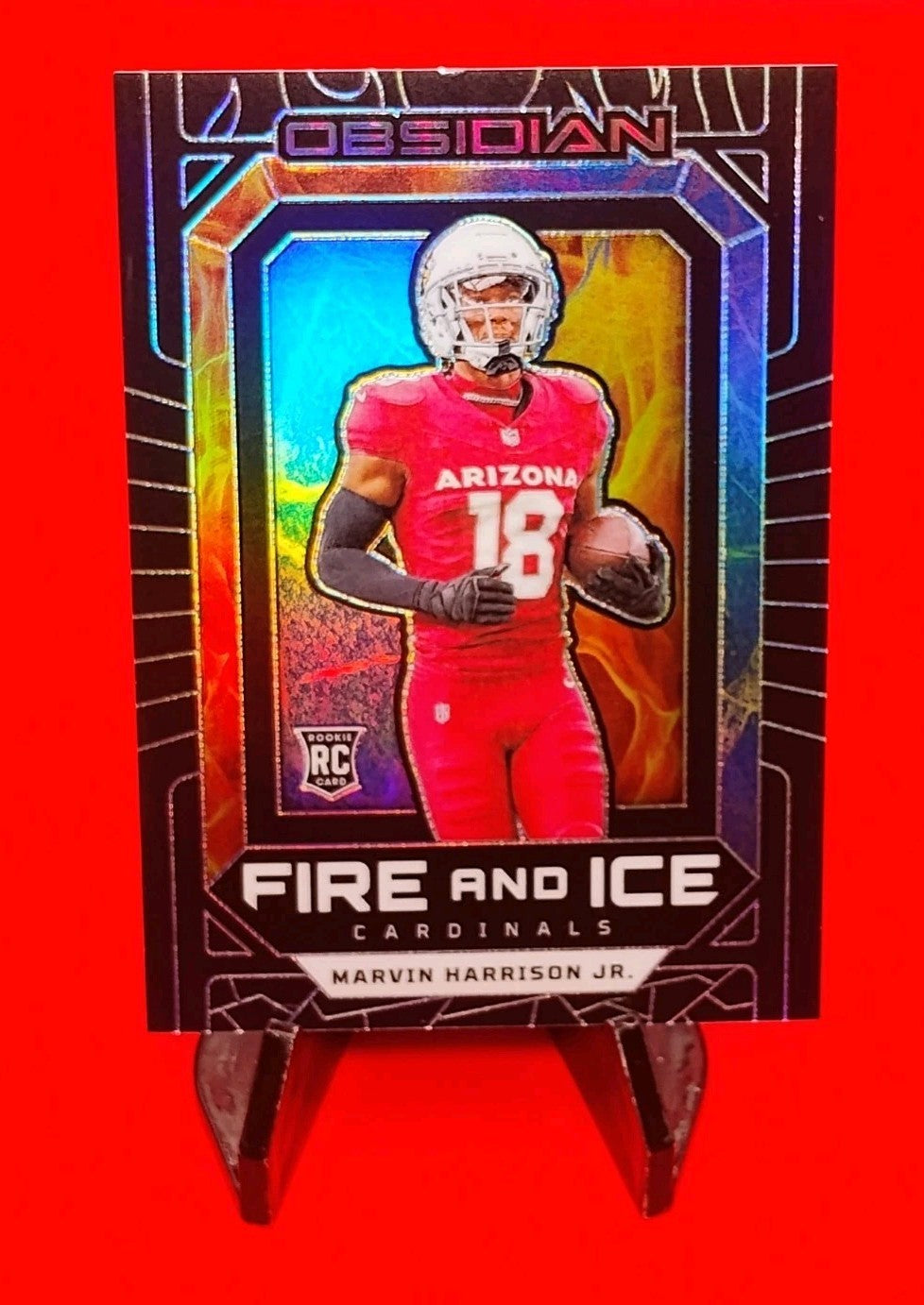 Marvin Harrison Jr. 2024 Panini Obsidian Fire & Ice RC #13 Cardinals Rookie