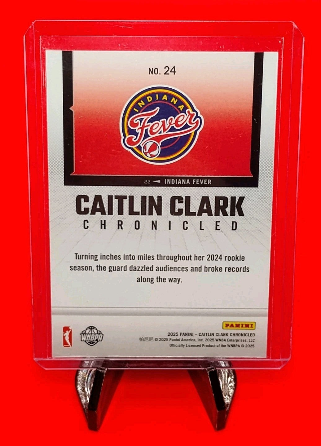 Caitlin Clark 2025 Panini Chronicled WNBA Holo #24 Fever