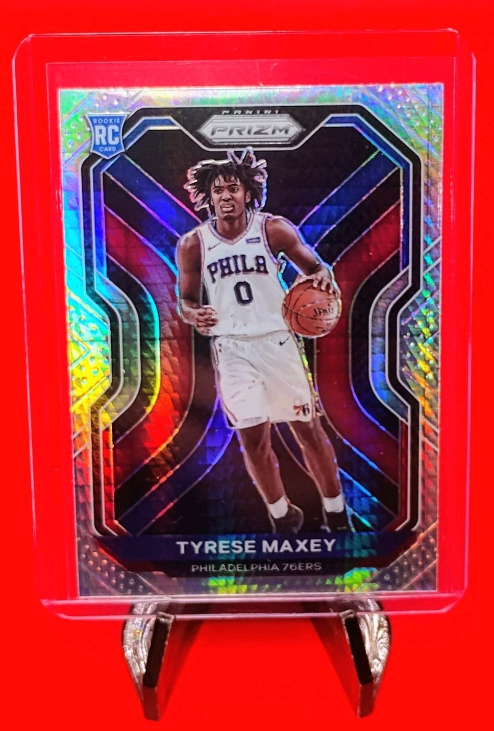 Tyrese Maxey 2020-21 Prizm RC #256 Silver Hyper Prizm Rookie Philadelphia 76ers