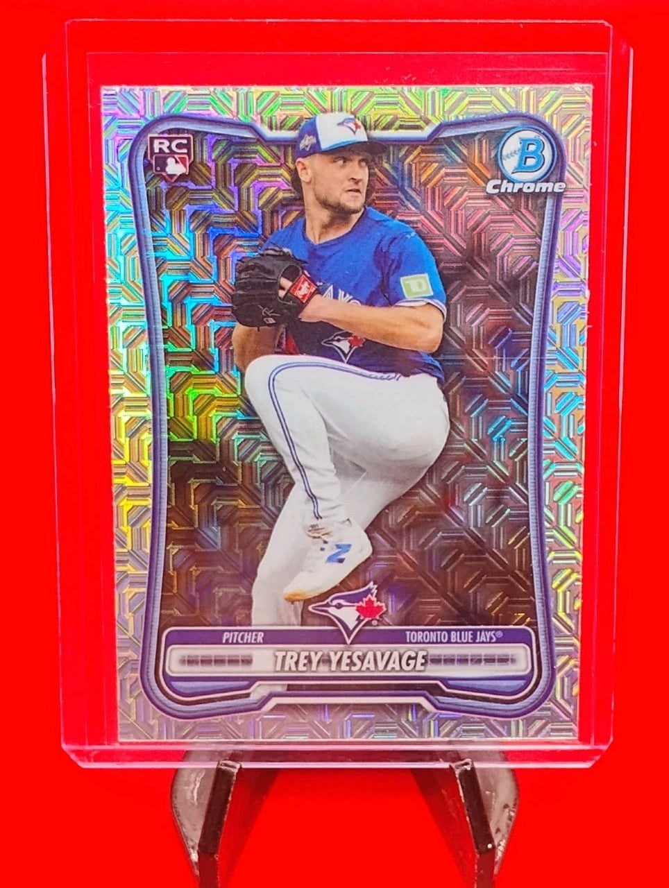 Trey Yesavage 2026 Bowman Chrome RC #41 Rookie Mojo Refractor 🔥💎