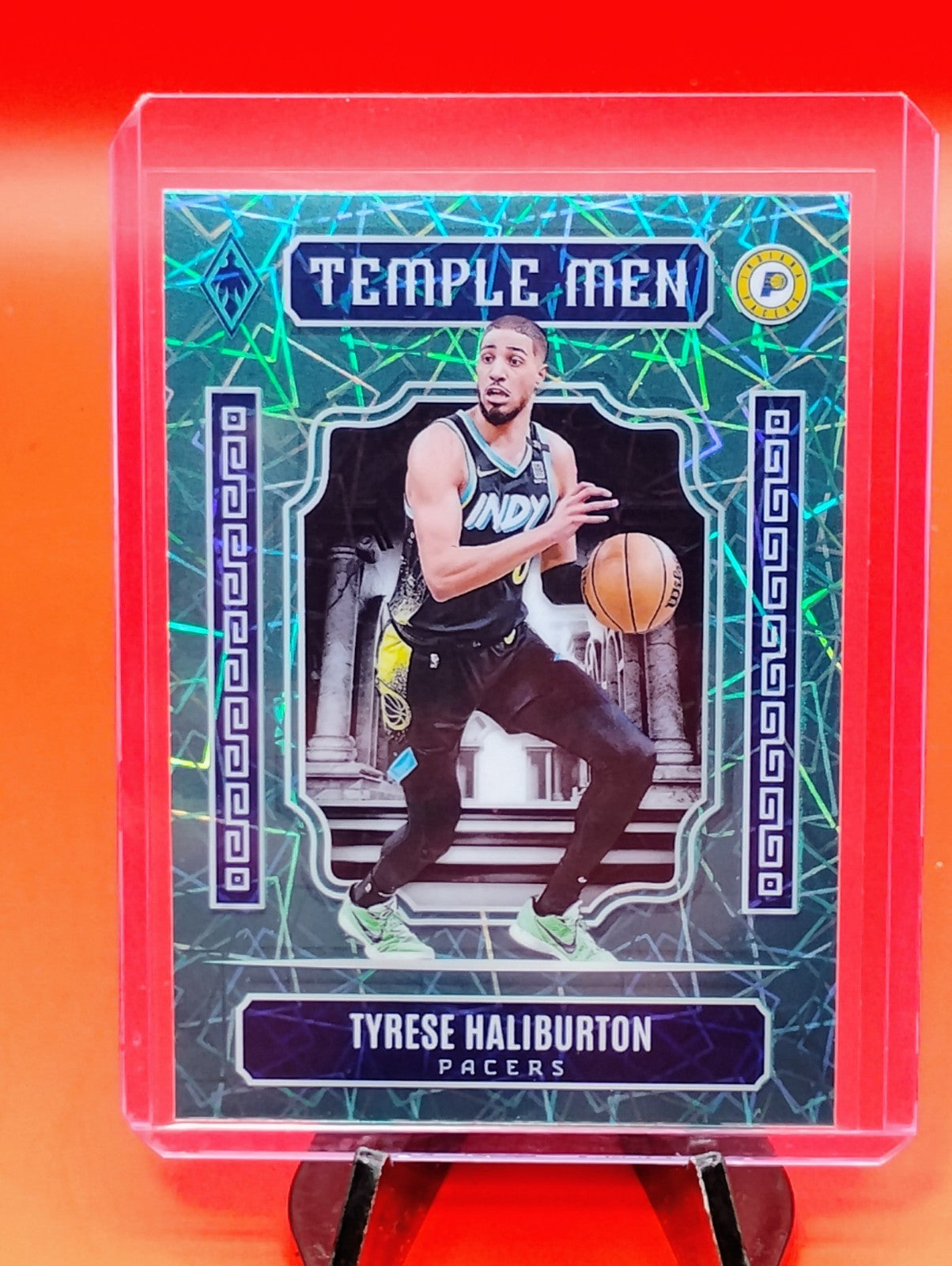Tyrese Haliburton 2023-24 Phoenix Temple Men Insert #8 Teal Lazer Pacers 🔥💎