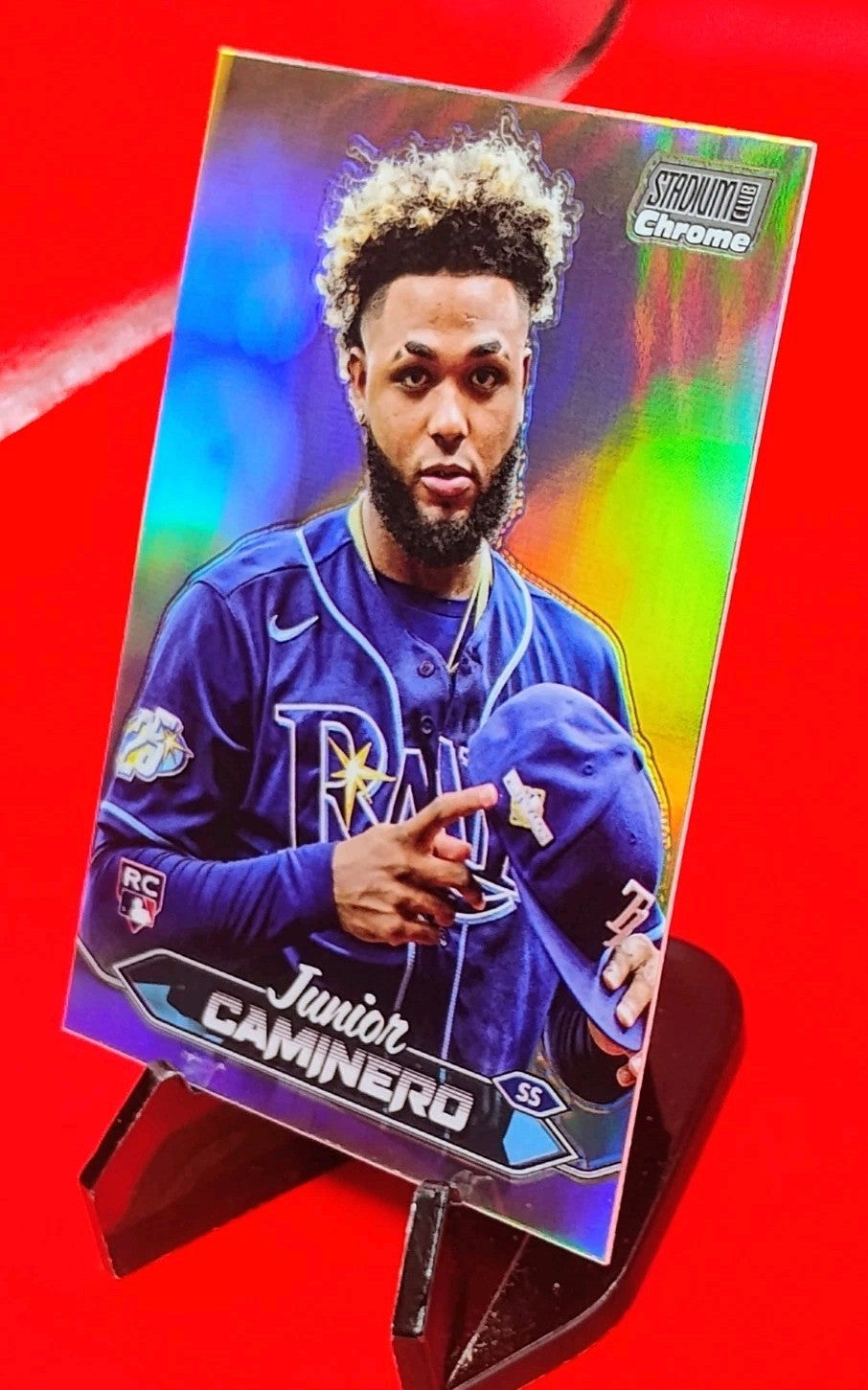 2024 Topps Stadium Club - Junior Caminero #223 Chrome Refractor (RC)