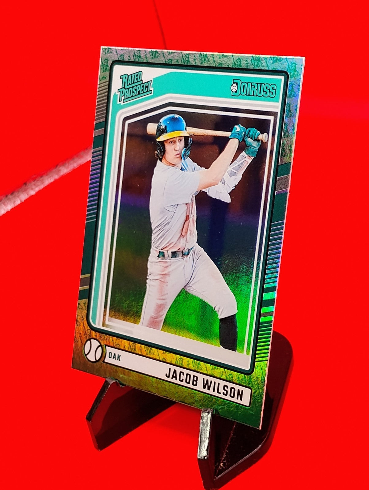 Jacob Wilson 2024 Panini Donruss Rated Rookie #181 SSP Liberty 🗽 Emoji HoloFoil