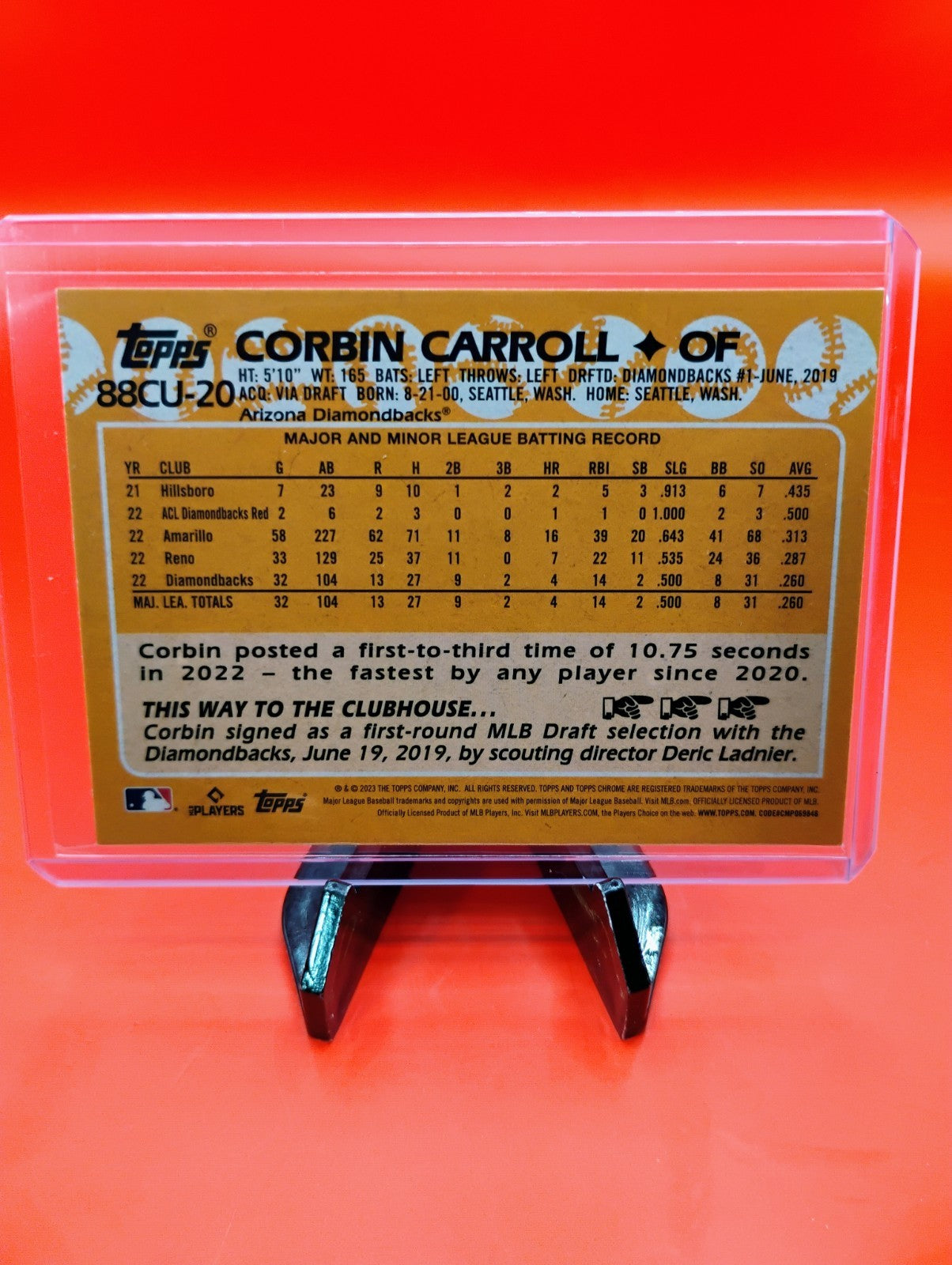 Corbin Carroll 2023 Topps Chrome 35th Anniversary 1988  RC Refractor #88CU-20 💎