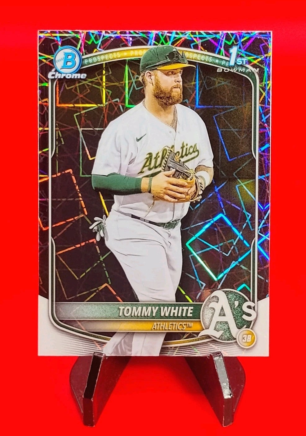 Tommy White 2025 Bowman Chrome 1st Bowman #BCP-251 Lazer Refractor 🔥