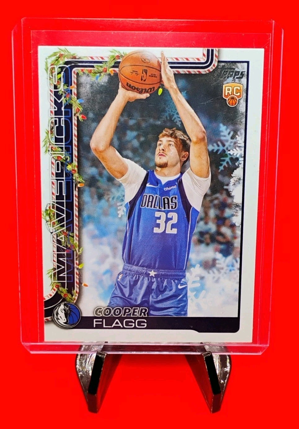 Cooper Flagg 2025-26 Topps Holiday RC #H161 Dallas Mavericks Rookie ROTY? 🔥