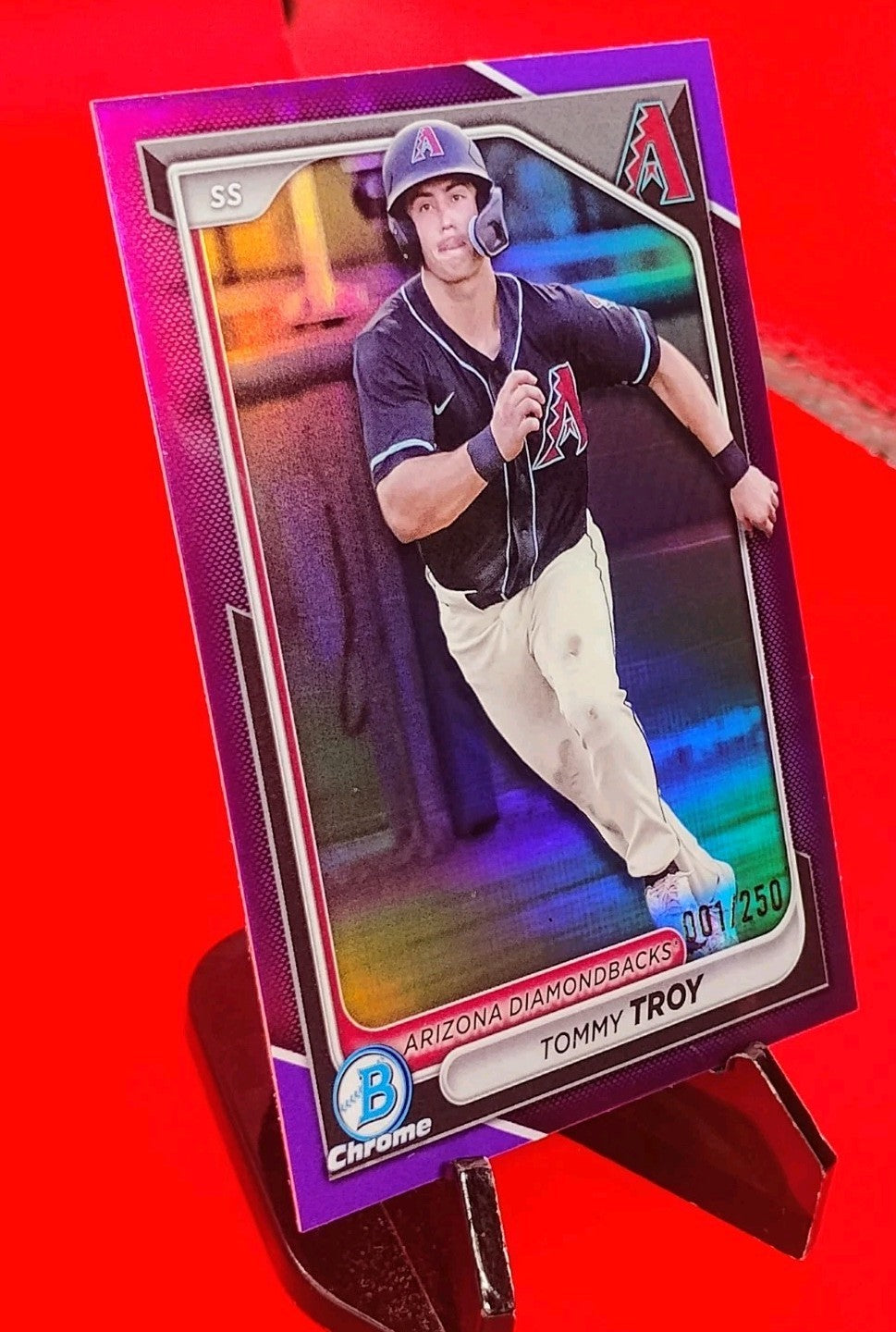 Tommy Troy 2024 Bowman Draft Chrome #BDC-111 Purple Refractor #01/250 -1st Print