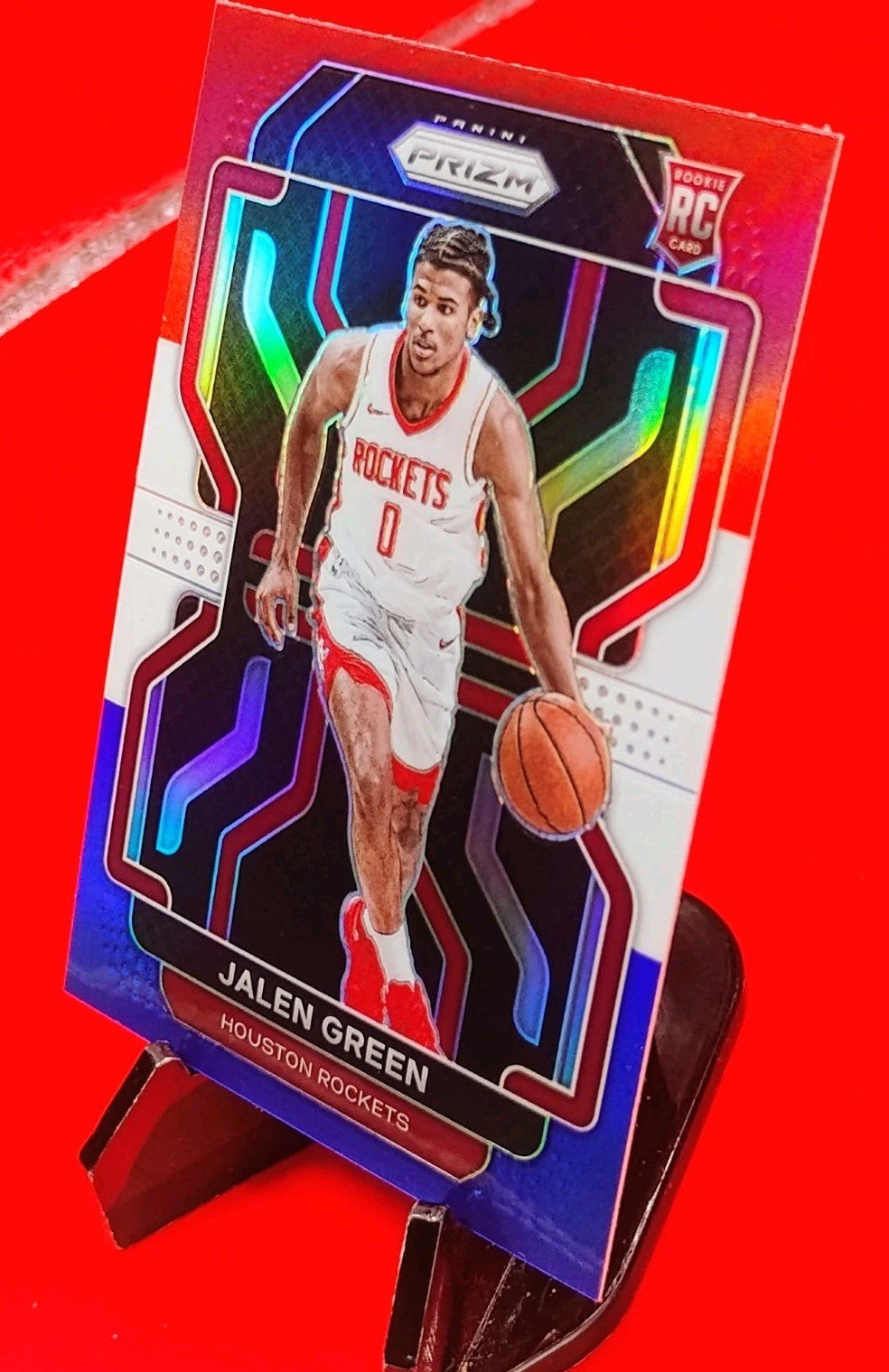 Jalen Green 2021-22 Panini Prizm - Red White Blue Prizm #306 RC Houston Rockets