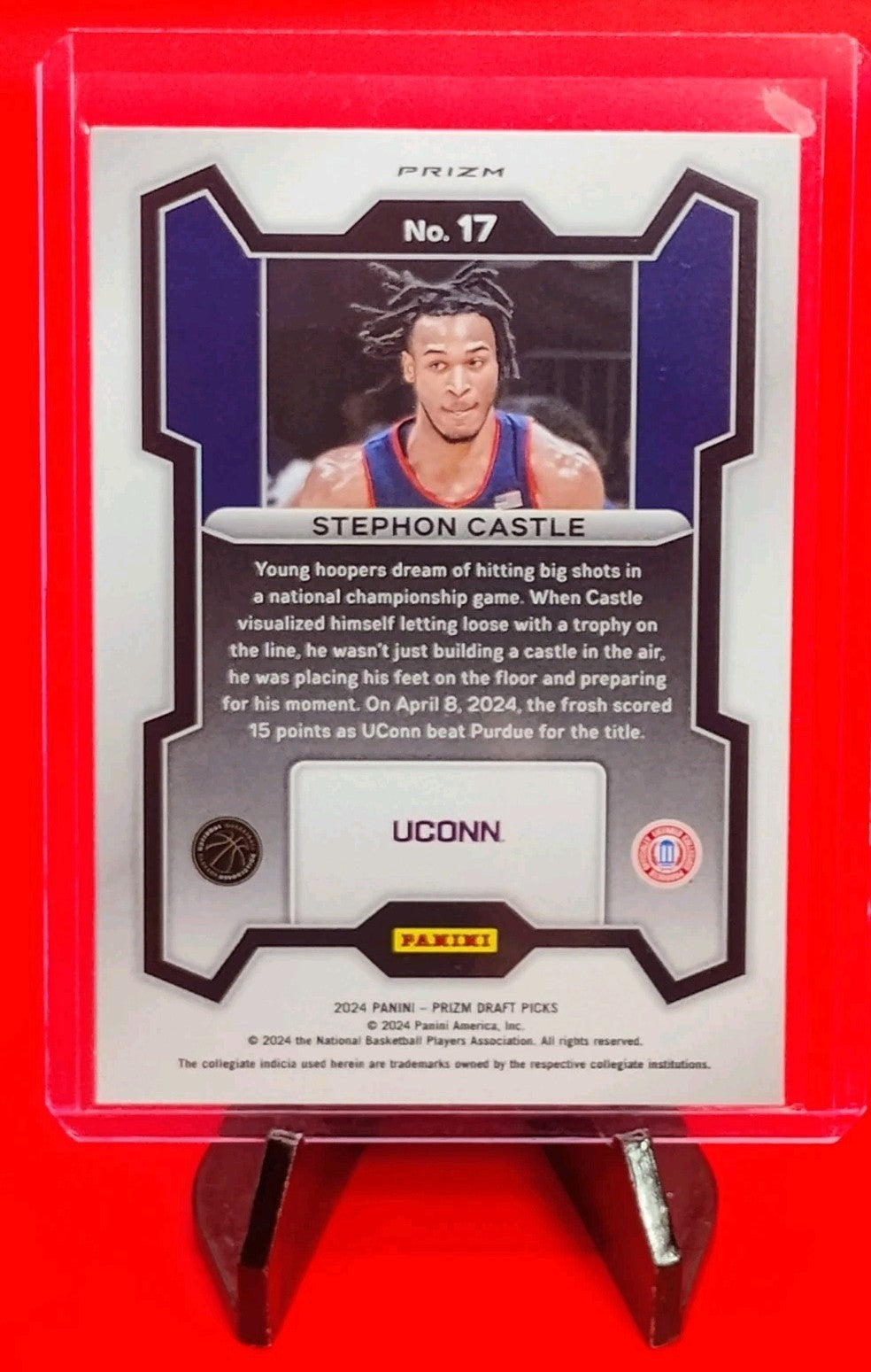 Stephon Castle 2024 Prizm Draft Picks Basketball RC #17 Purple Wave Prizm ROTY?