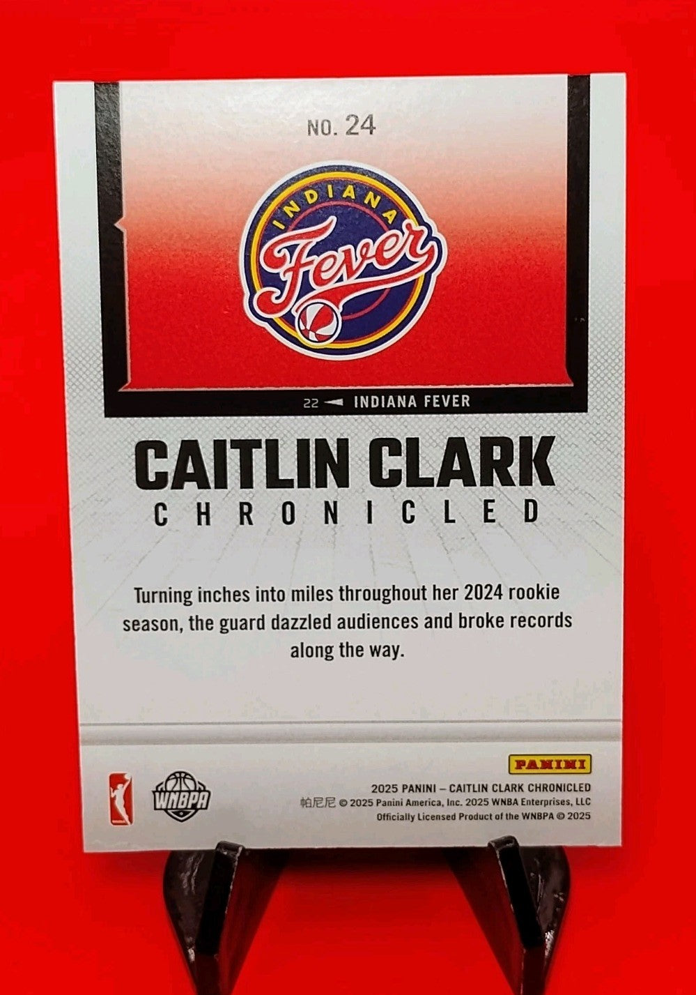 Caitlin Clark 2025 Panini Chronicled WNBA Holo #24 Fever