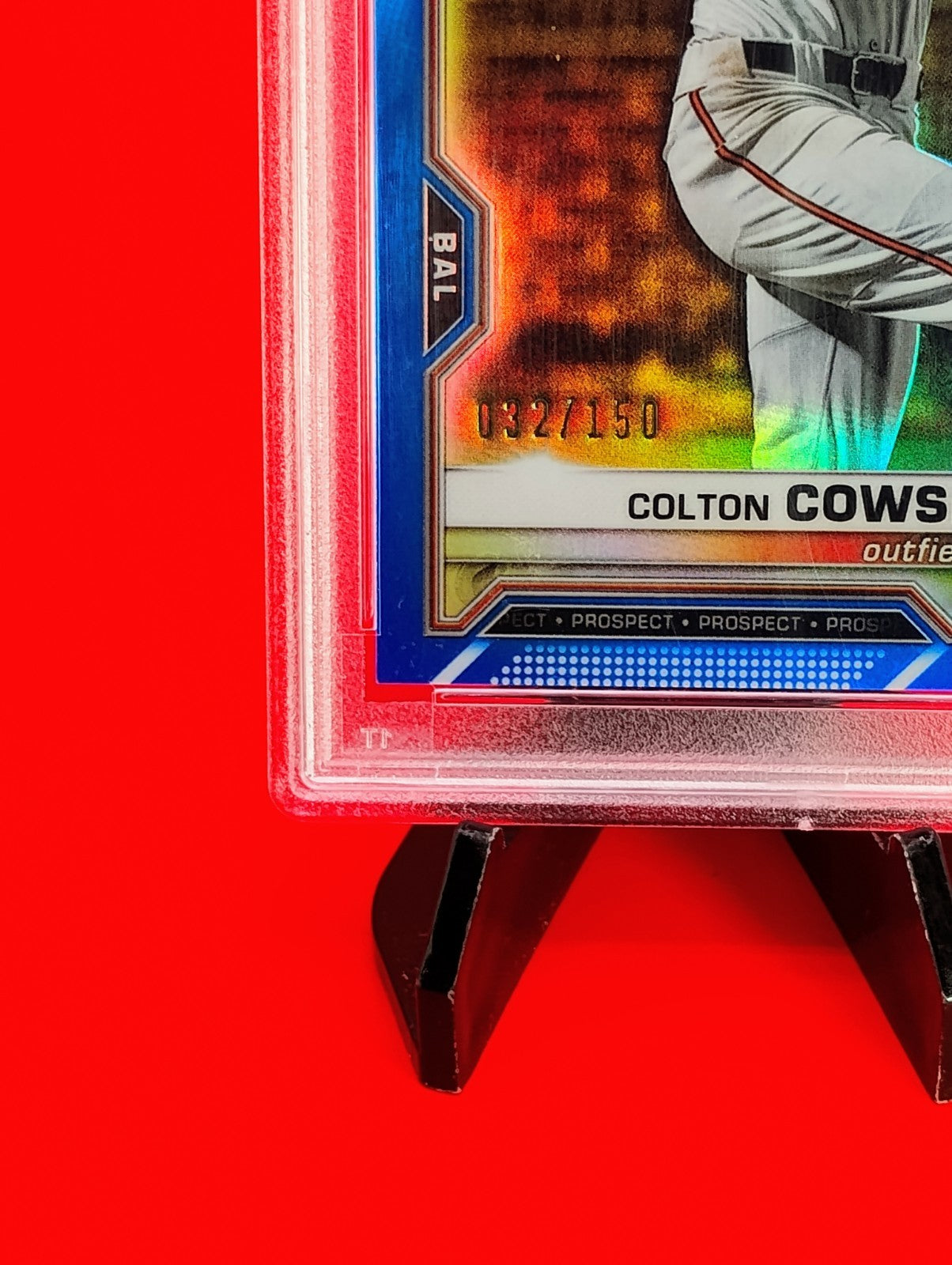 Colton Cowser 2021 Bowman Draft 1st BDC166 - Blue Refractor 32/150 PSA 9 (POP11)