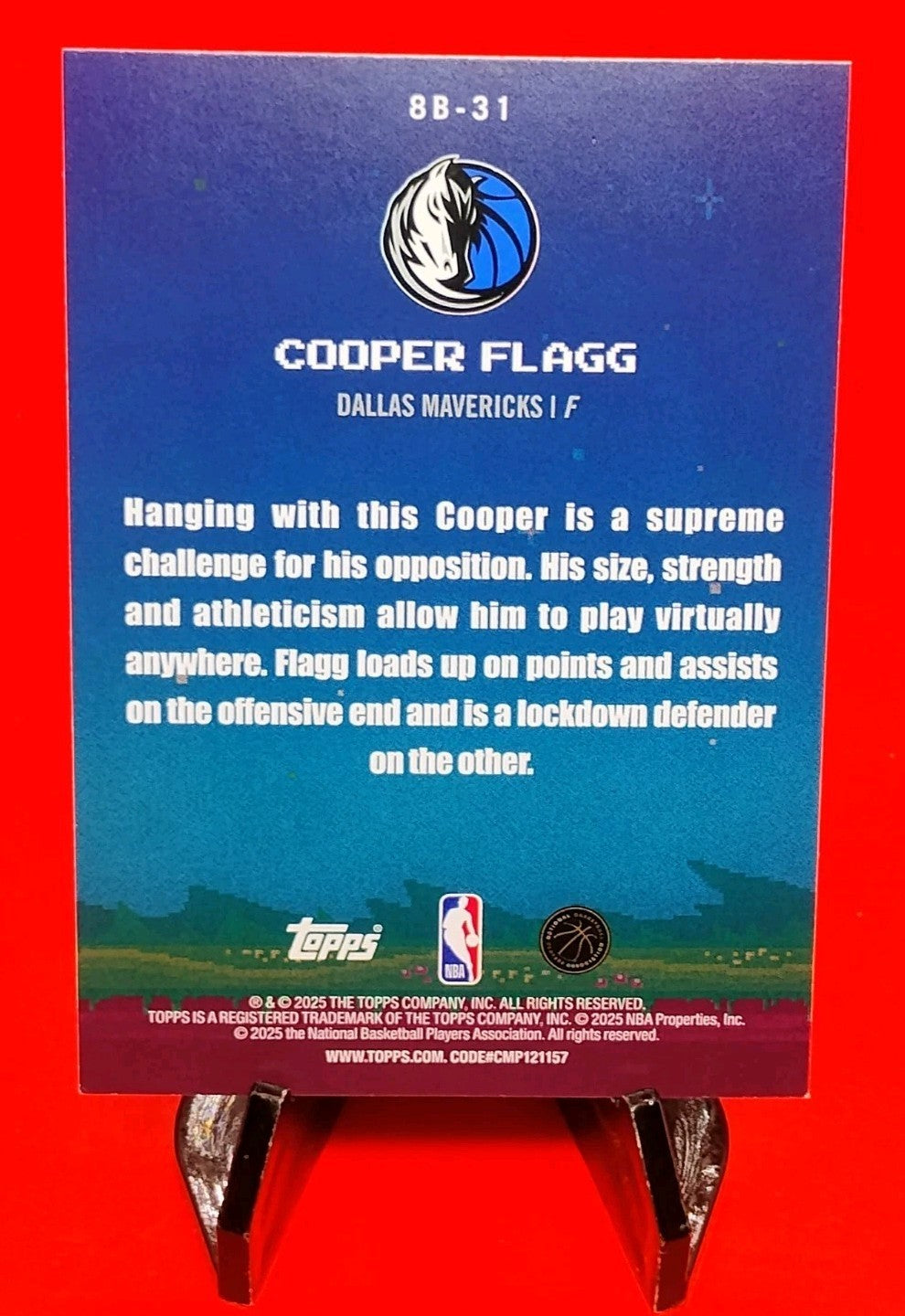 Cooper Flagg 2025-26 Topps 8-Bit Ballers Insert RC #8B-31  Mavericks Rookie 🔥