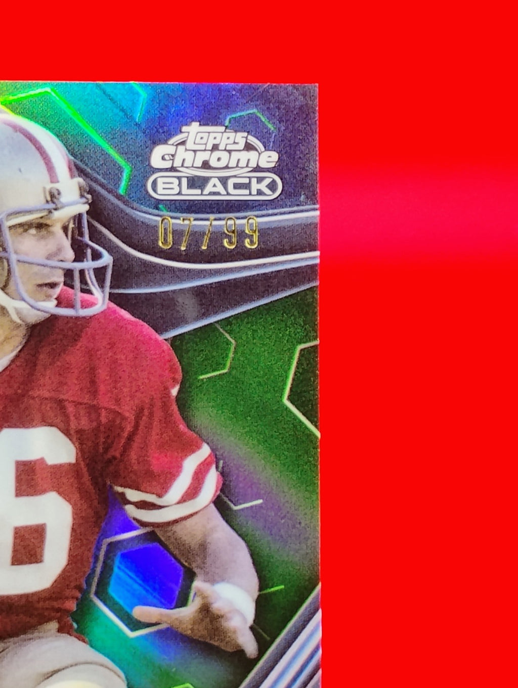 Joe Montana 2023 Topps Composite Chrome Black Green Refractor #07/99 49ers 🐐💎