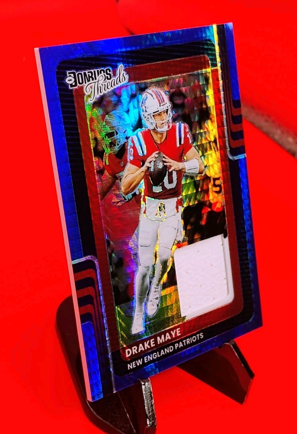 Drake Maye 2025 Donruss Optic Threads Patch #DTBH-DME Hyper Prizm Patriots QB 💎