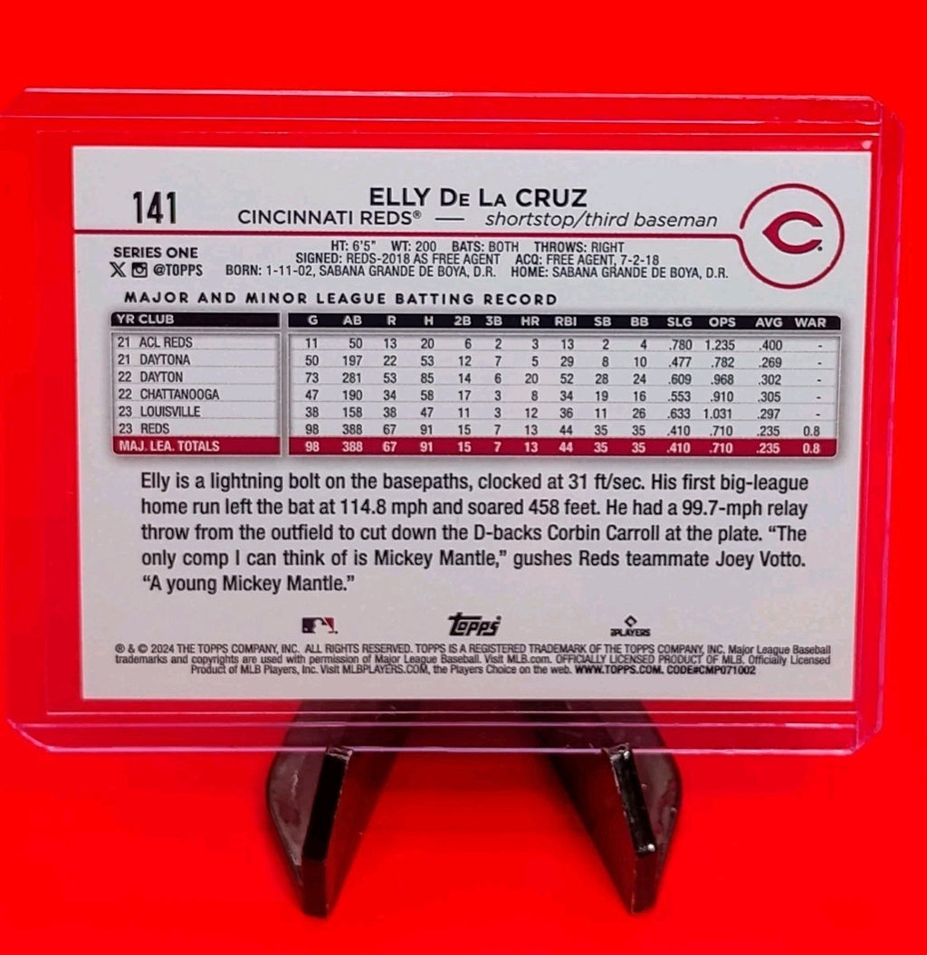 Elly De La Cruz 2024 Topps 582 Montgomery Club RC #141 Cincinnati Reds 🔥💎
