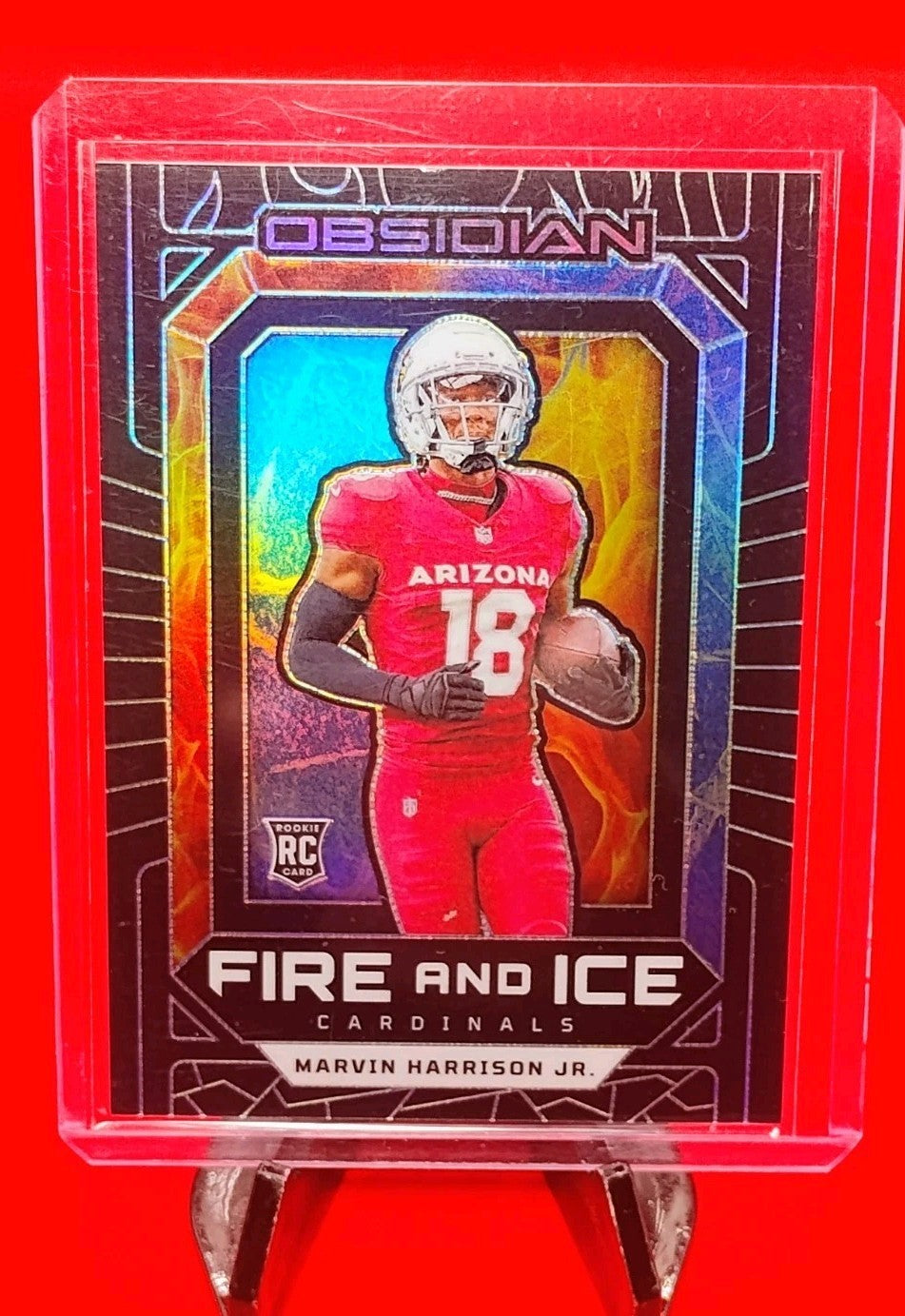 Marvin Harrison Jr. 2024 Panini Obsidian Fire & Ice RC #13 Cardinals Rookie