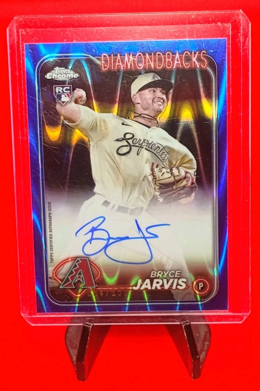 Bryce Jarvis 2024 Topps Chrome RC #AC-BJ  Blue Raywave Refractor #/150 RC 🔥