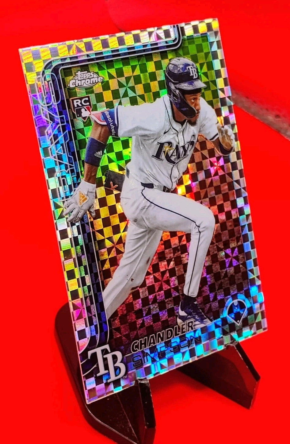 Chandler Simpson 2025 Topps Chrome Update #USC179 Rookie X-Fractor Rays RC 🔥💎